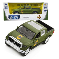 Машинка металлическая серии Шевроны Героев Toyota Tundra Азов 1:4 милитари 5*12*4см (KM6008)