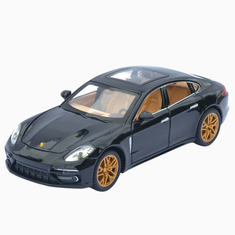Машинка метал Porsche Panamera АвтоЕксперт чорна 1:24 звук світло інерція 20*7,5*6 см (3120-04)