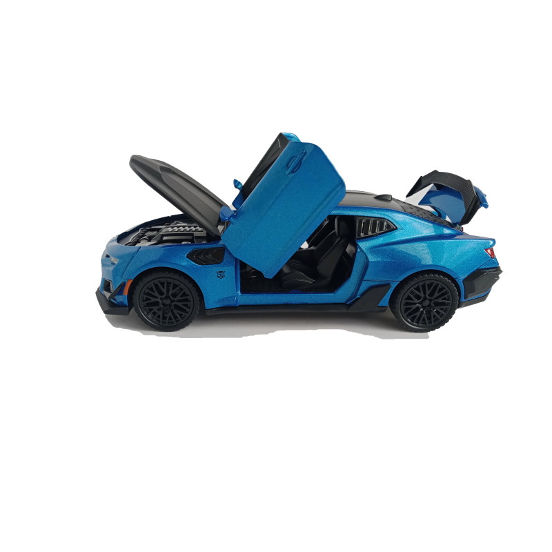 Машинка металлическая Chevrolet Camaro «AutoExpert» Шевроле Камаро синяя звук свет 16*5*6 см (GT-1934)