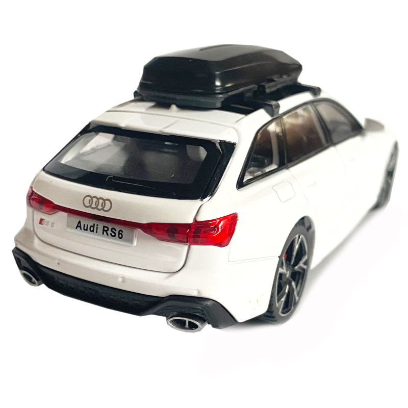 Іграшкова машинка металева Audi RS6, ауді, біла, звук, світло, відкр двері, багажник, капот, Автоексперт, 1:32, 15*7*5см (ТК-10206)