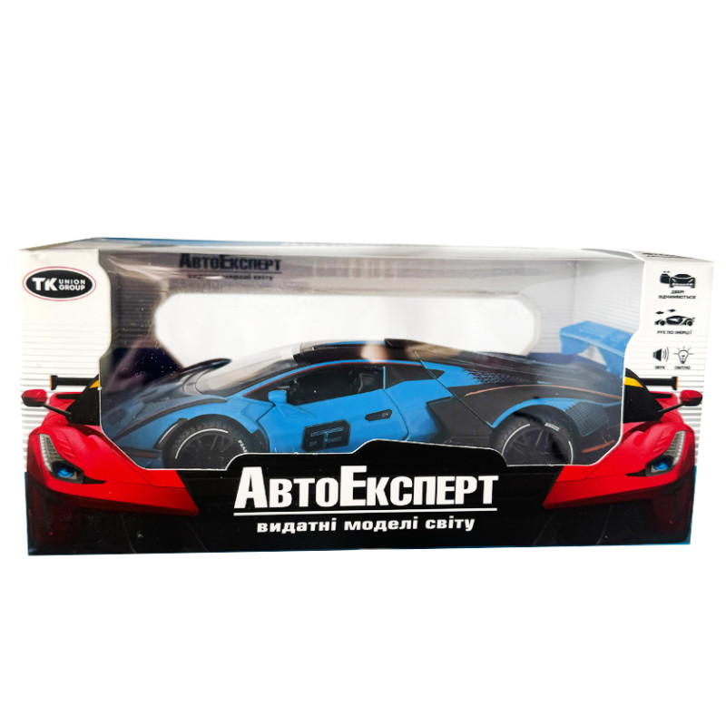 Машинка металева Lamborghini Essenza SCV12 Ламборгіні 1:32 синя світло звук відкр двері баг капот 17,5*6,5*4см (37822)
