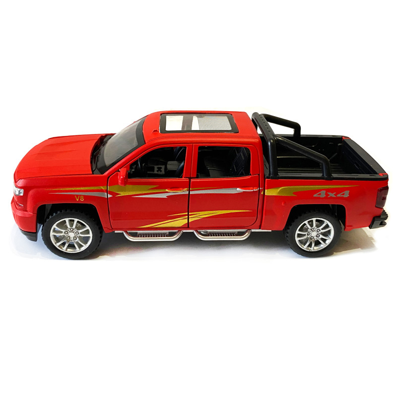 Машинка металева дитяча Chevrolet V8 Шевроле, червона, Автоексперт, 1:32, світло, інерція, відкриваються двері, багажник, капот, 17,5*5*6см (TК - 32293)