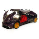 Машинка металева іграшкова Pagani huayra Roadster, Авто Експерт, 1:24, фіолетова, світло, звук, інерція, відкр. двері, 21*5,5*9см. (GT-01557)