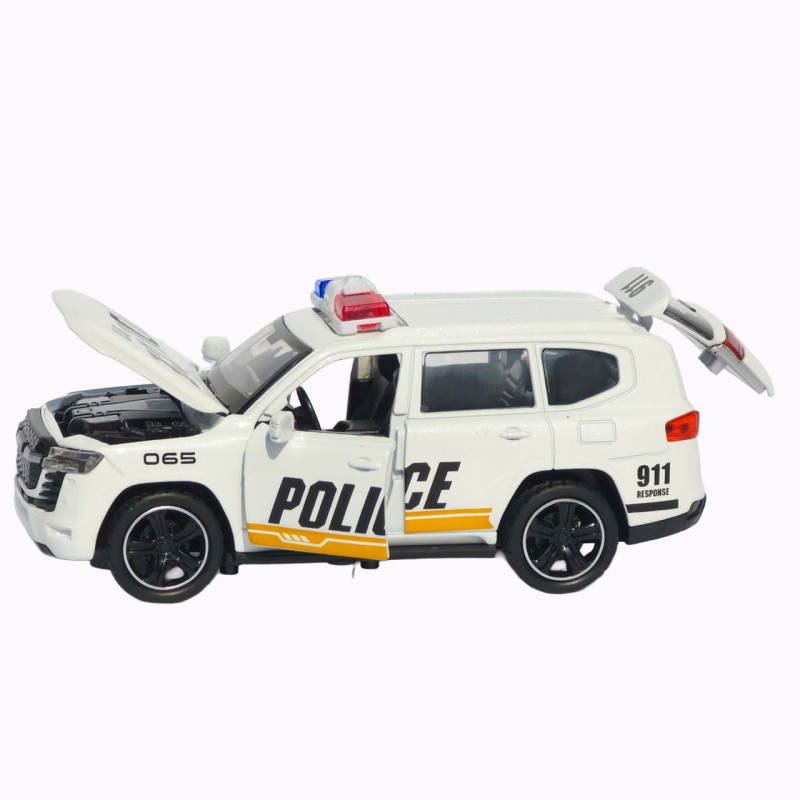 Машинка метал поліція Toyota Land Cruiser 300 АвтоЕксперт біла 1:32 світло звук 14,5*7*6,5 см (MG-94077)