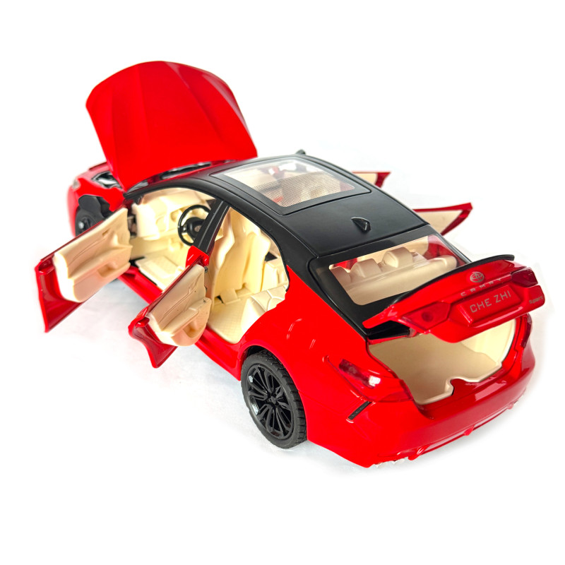 Машинка металева Toyota Camry Sport 2018 Тойота Камрі 1:24 червона світло звук відкриваються двері баг капот резинові колеса 19,5*9*5,5 см (AP-1835)