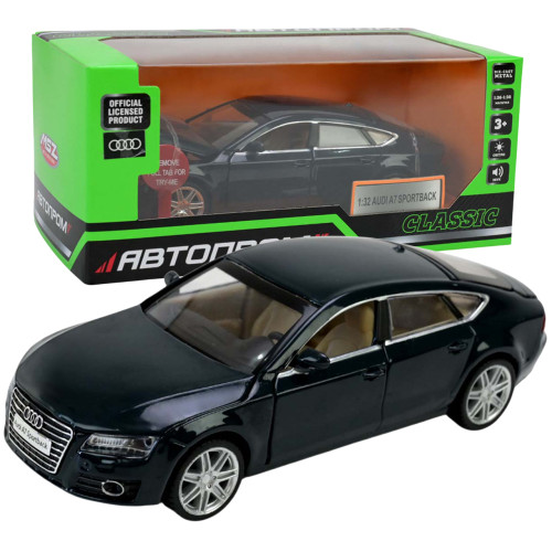 Машинка метал Audi A7 Sportback Автопром чорна 1:32 звук світло інерція 15,5*6*4 см (68319)
