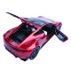 Машинка матал Tesla Roadster Тесла червона електро зарядка 1:24 звук світло 17*6,5*4,5см (RS-03612)