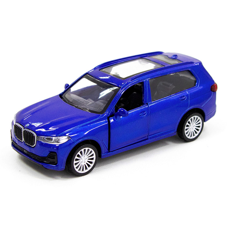 Іграшкова машинка металева BMW X7, БМВ, синій, відкр двері, інерція, 5*11*4см (250270)