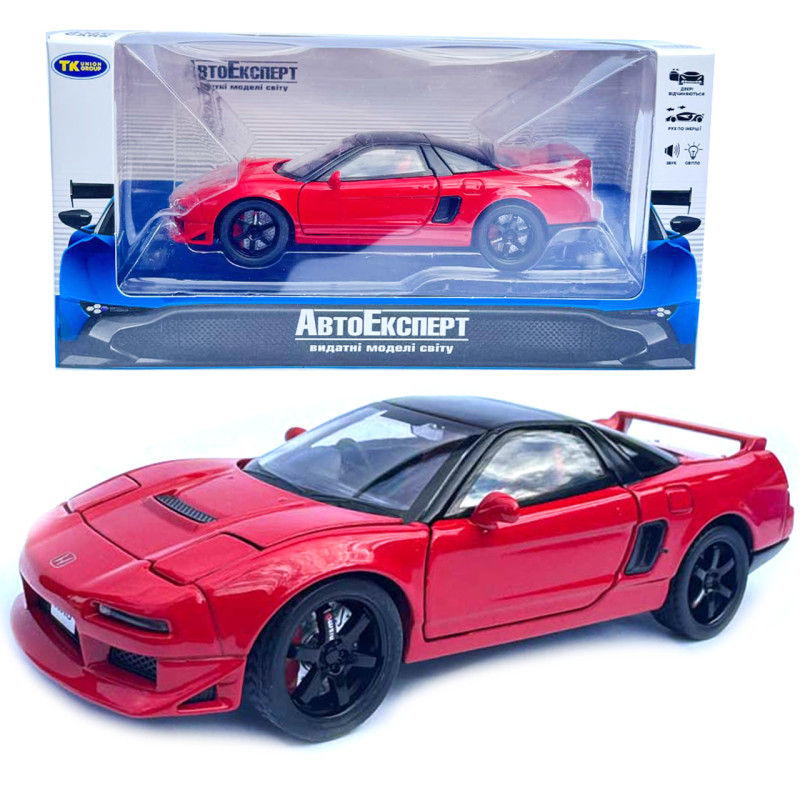Машинка Honda NSX червона хонда 1:32 світло звук інерція відч двері баг капот 13,5*5*3,5см (TK-41022)