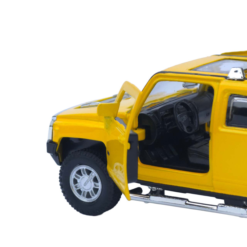 Машина метал Hummer H3 Хамер жовта 1:32 світло звук 14*6*6 см (68321)