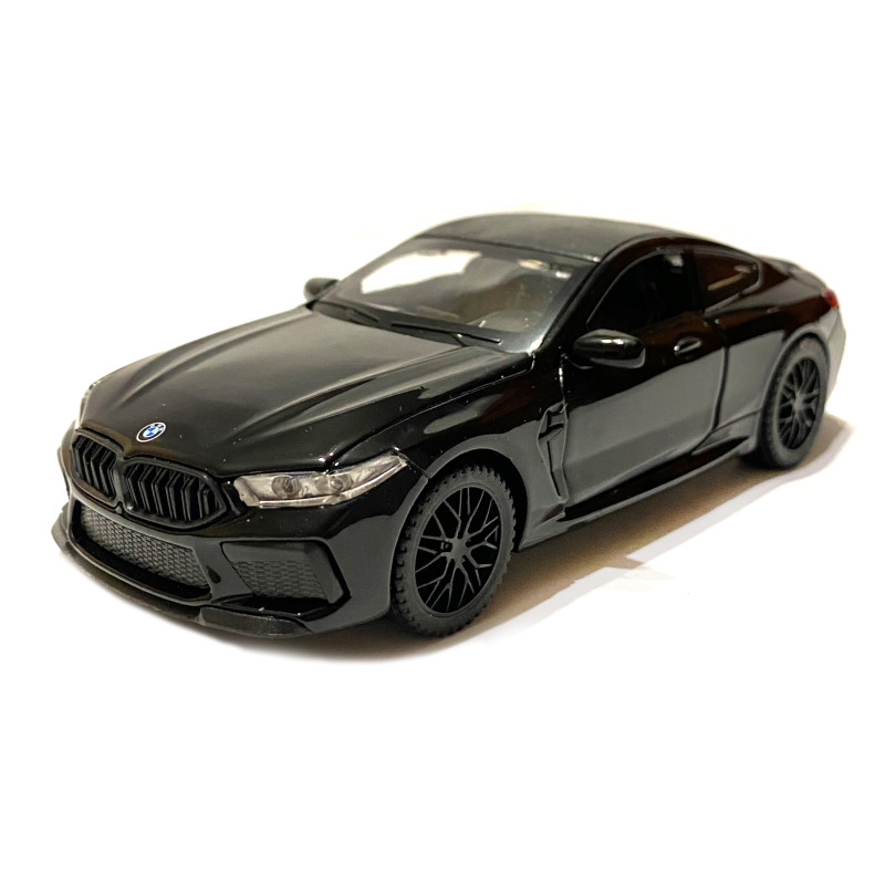 Іграшкова машинка металева BMW M8 Competition Coupe, БМВ, чорна, звук, світло, інерція, откр двері, багажник, капот, Автоексперт, 1:32, 14,9*4,9*5,9см (42212)