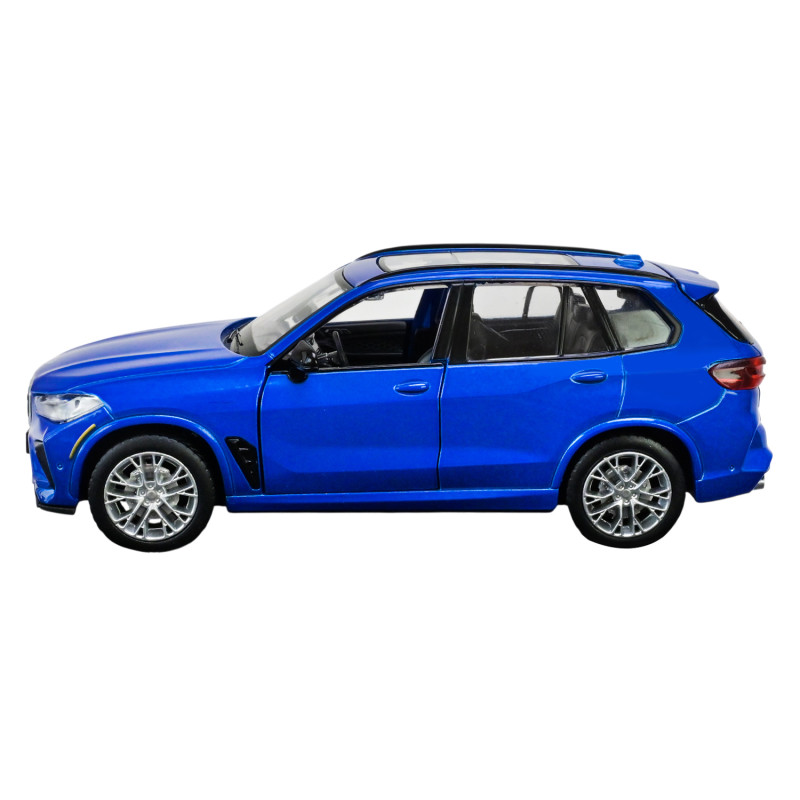 Машина метал BMW X5M синя 1:32 Автопром світло звук відкр двері 15*6*5,5 см (68497)