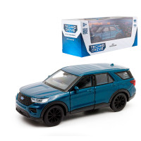Машинка металл Ford Explorer 2023 Форд голубой металлик 1:43 открывающиеся двери 5*12*4см (250392W)