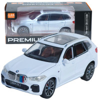 Машинка метал BMW X5 M Sport АвтоСвіт біла 1:24 звук світло інерція 20,5*9,5*7,5 см (AP-2012)