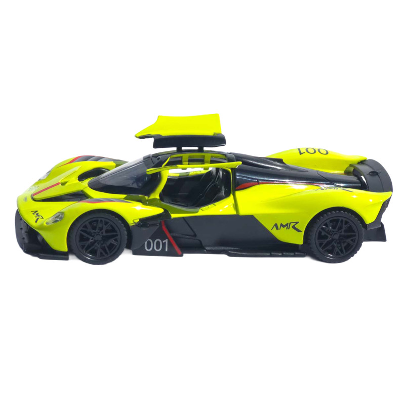 Машинка метал Aston Martin Valkyrie АвтоЕксперт жовта 1:32 звук світло 15*6*4 см (L-0508-85)