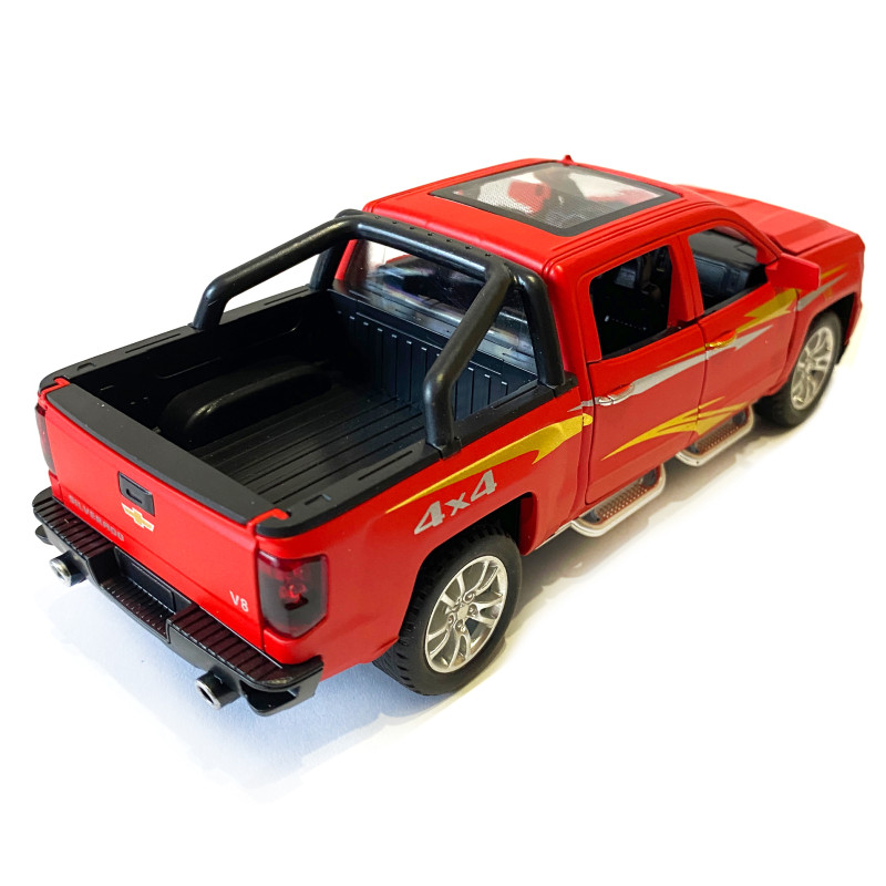 Машинка металева дитяча Chevrolet V8 Шевроле, червона, Автоексперт, 1:32, світло, інерція, відкриваються двері, багажник, капот, 17,5*5*6см (TК - 32293)