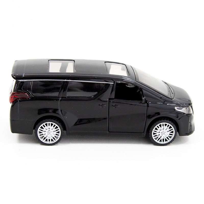 Іграшкова машинка металева TOYOTA ALPHARD, тойота альфард, чорний, відкр двері, інерція, 5*11*4см (250276)