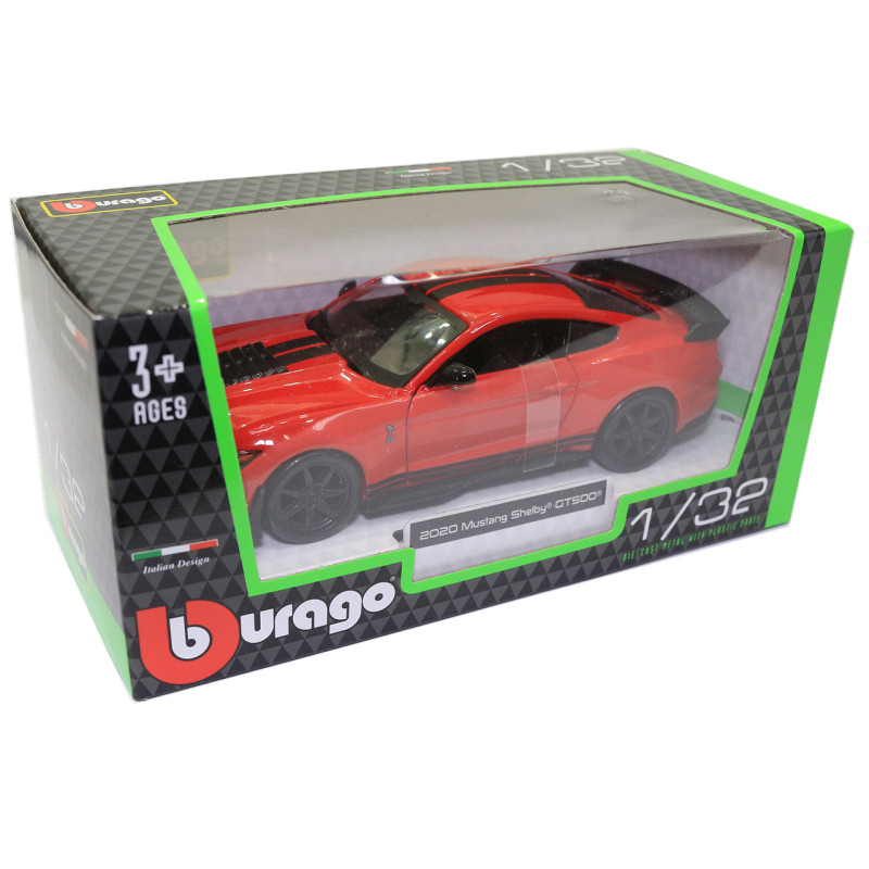 Машинка металева Ford Mustang Shelby GT500 "Bburago" Форд Мустанг Шелбі червоний 12*4*6 см (18-43050)