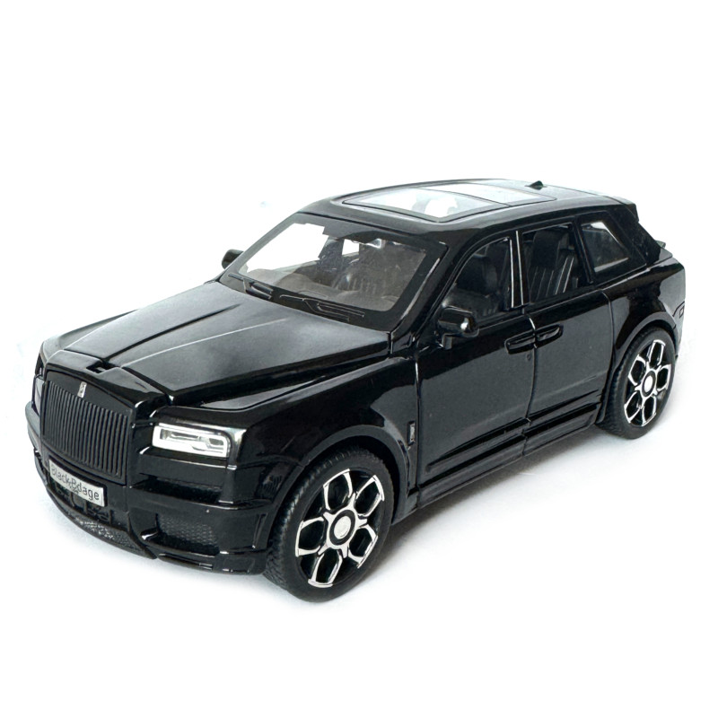 Машинка металева Rolls-Royce Ghost BLACK BADGE ролс ройс чорний звук світло інерція відкр двері капот Автосвіт 1:32,15*8*5,5см (AP-2093)
