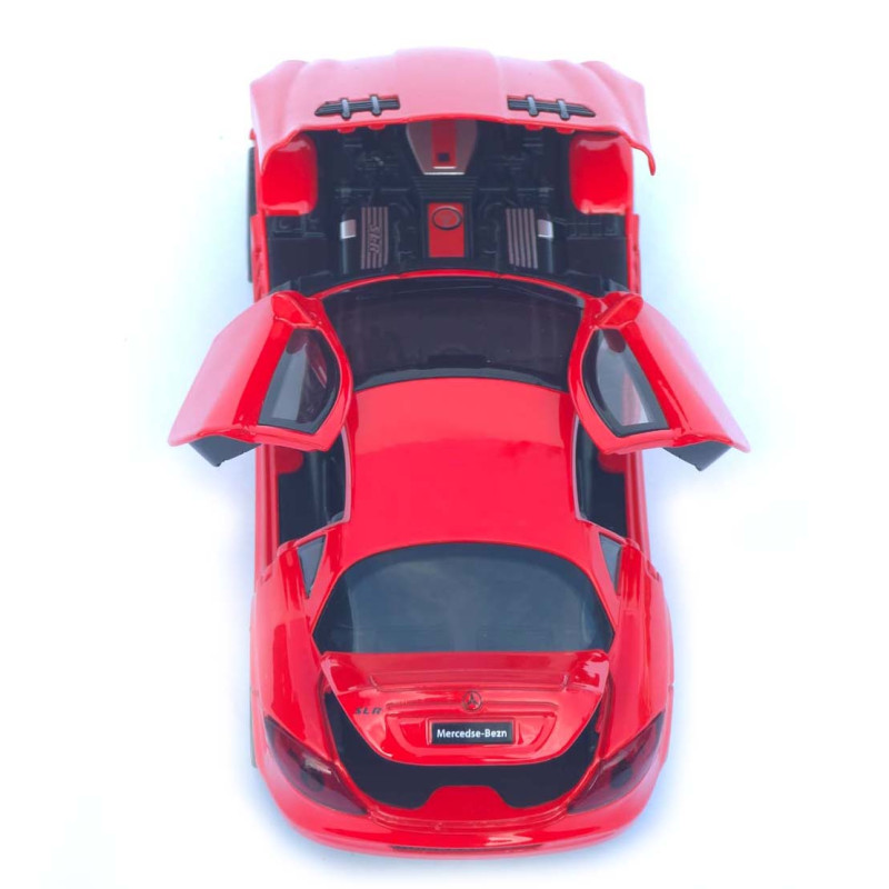 Машинка металл Mercedes-Benz SLR McLaren красная 1:32 свет звук открыв двери капот багаж (TK-31160)