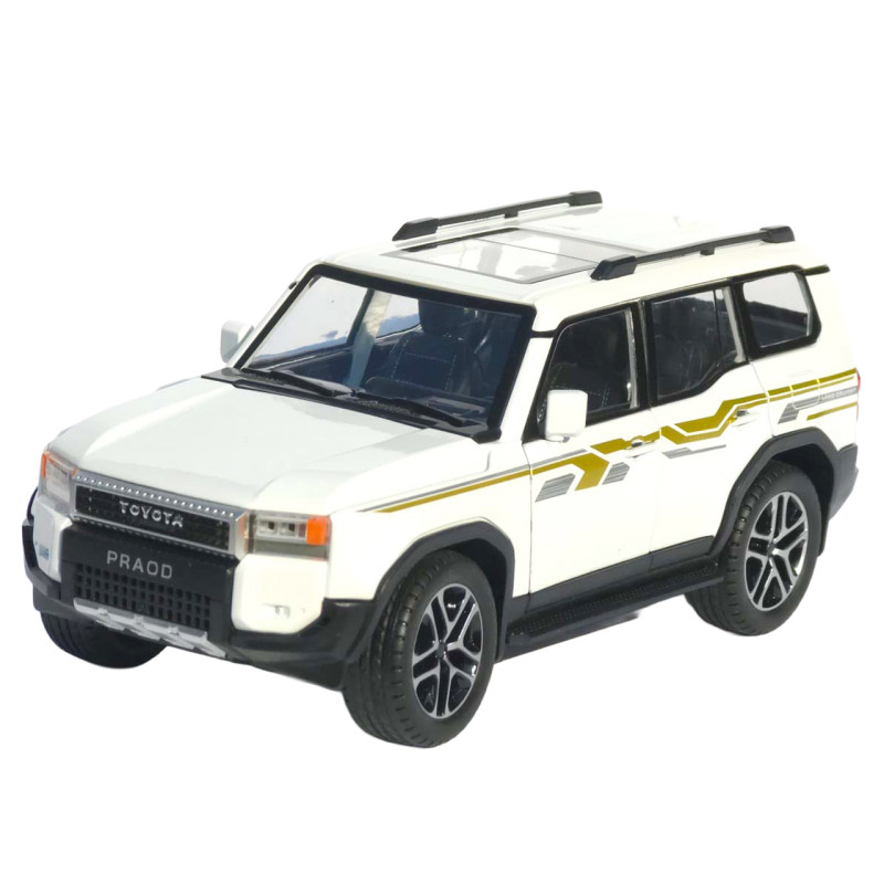 Машинка метал Toyota Land Cruiser Prado АвтоЕксперт біла 1:24 звук світло 21*8*8 см (G7605-44)