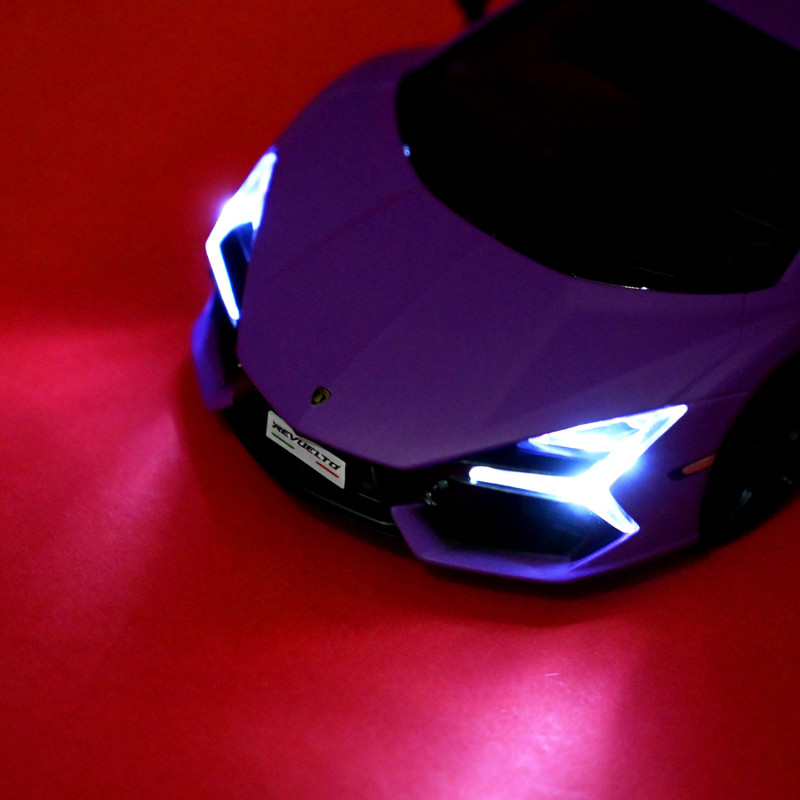 Машинка металлическая Lamborghini Revuelto Автопром фиолетовая 1:24 свет звук откр двери 20*8*5 см (68200A(P))