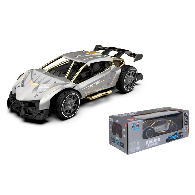 Автомобиль KS Drive, на радиоуправлении, серебр, пульт, аккум, USB 20х10х5см (SL-8212ARHS)