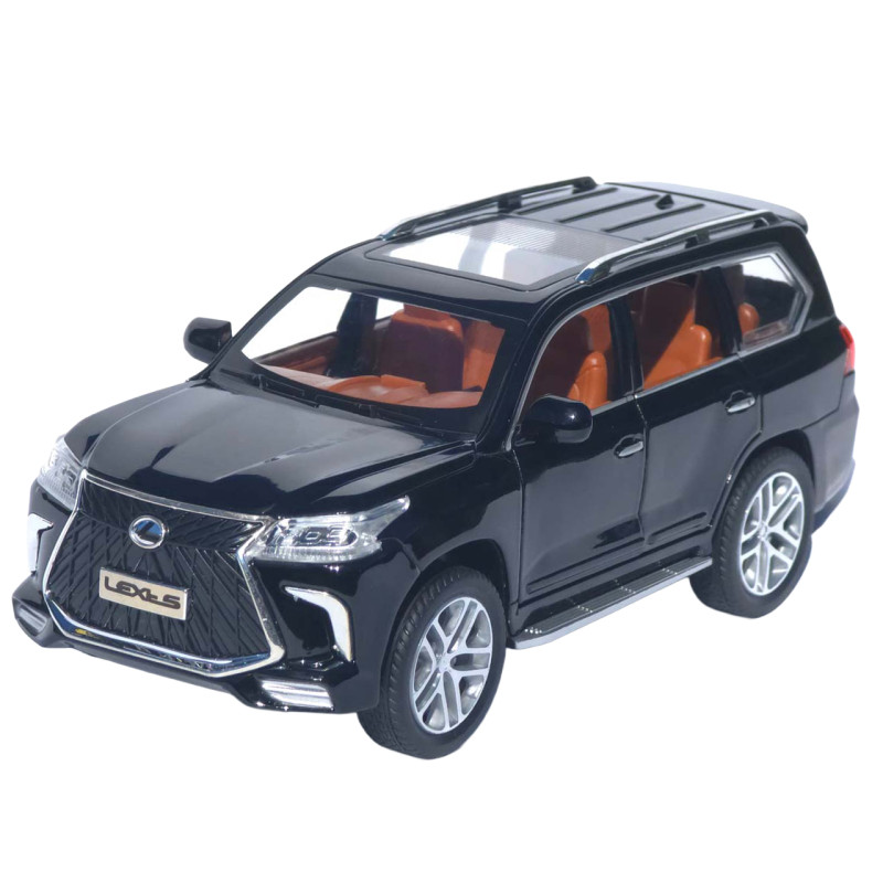 Машинка метал Lexus LX 570 АвтоЕксперт чорна 1:24 звук світло інерція 20*8,5*8 см (G6498-5)