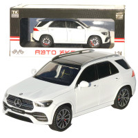 Машинка метал Mercedes-Benz GLE-Class АвтоЕксперт біла 1:24 відкр двері капот багажник (1841-12)