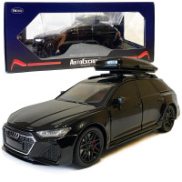 Машинка металлическая детская Audi RS6 ауди, черный, Автоэксперт, свет, инерция, открываются двери, багажник, капот, 1:24, 21*8*8см (GT - 05963/GT - 9011)