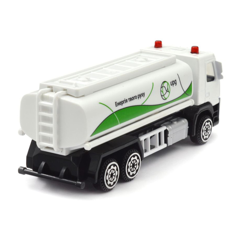 Іграшкова машинка Volvo вольво Газовоз UPG білий метал пластик 11*4*3см (250301)