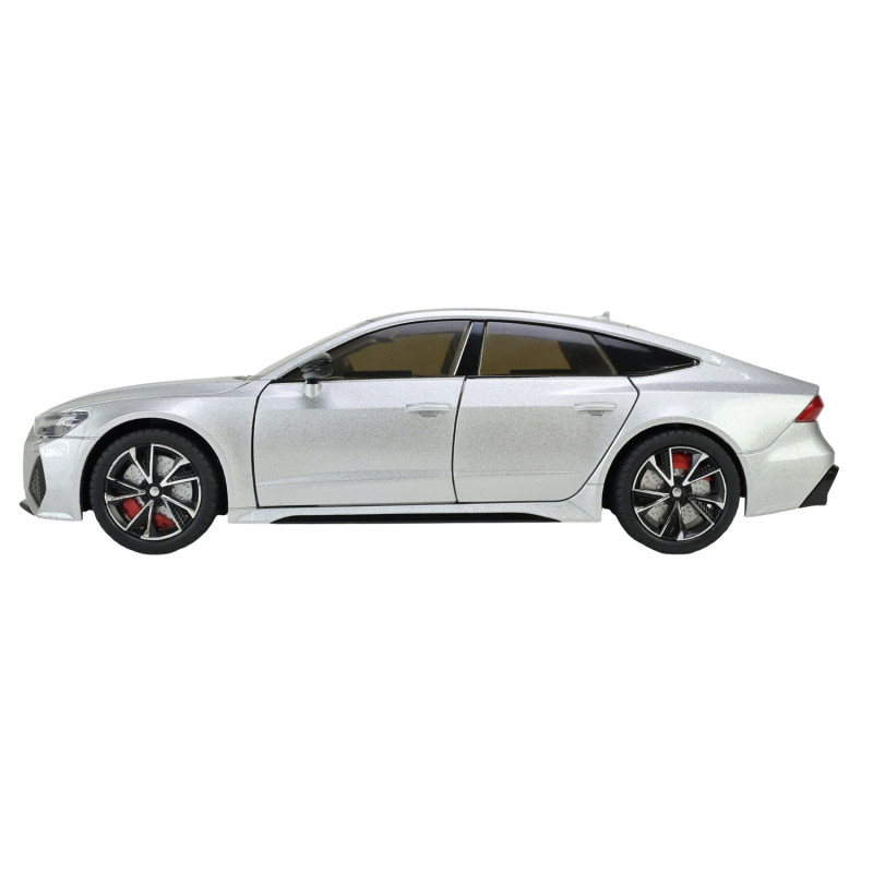 Машинка металева Audi RS7 Premium Sportback Ауді 1:24 срібляста звук світло 21*8*6 см (AP7755)
