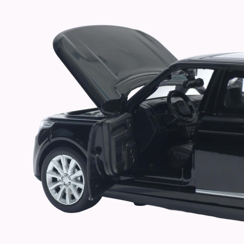Машинка метал Range Rover Vogue АвтоЕксперт чорна 1:32 звук світло відкриваються двері капот багажник (72655)
