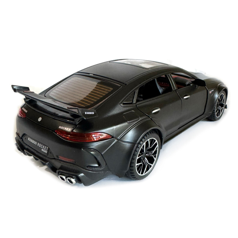 Машинка металева Mercedes-Benz BRABUS ROCKET 900 Мерседес Брабус чорна Автопром 1:24 світло звук відкр двері баг капот 20*9*7см (AP7710)