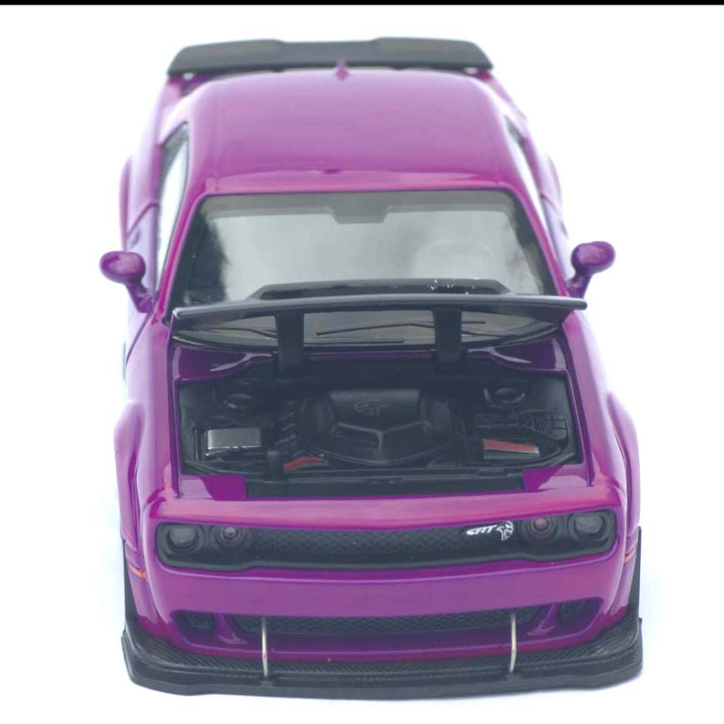 Машинка метал Dodge Challenger SRT Hellcat Redeye фіолетова 1:32 світло звук інерція 15*6,5*4 см (TK-12200)
