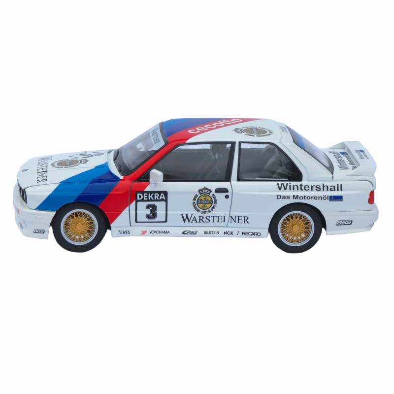 Машинка метал BMW M3 (E30) АвтоЕксперт біла 1:24 світло звук відкр двері капот багажник (1558-25)
