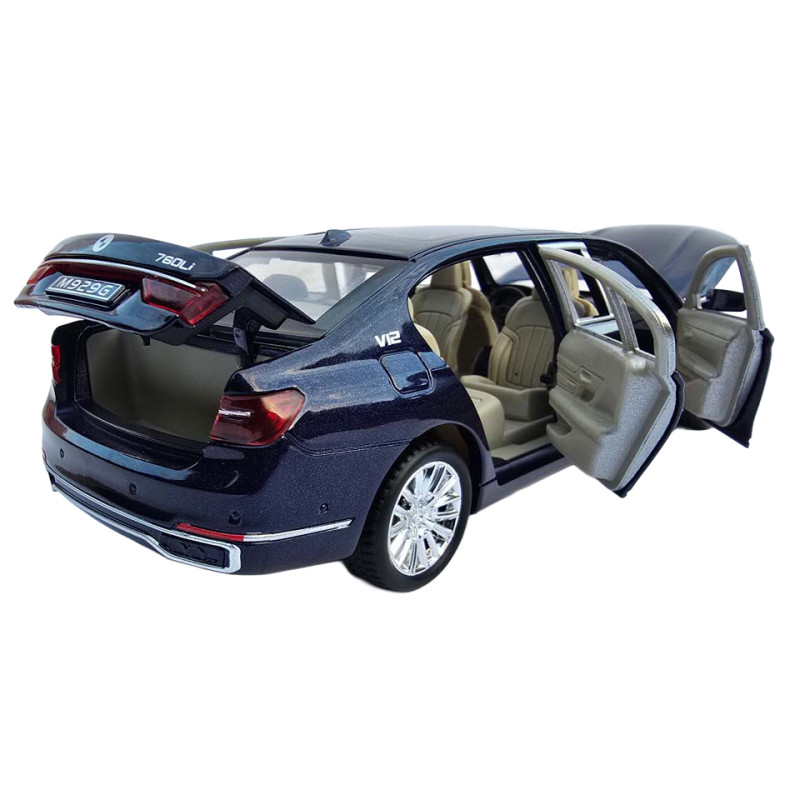Машинка метал BMW 7 G11 БМВ лімузин синій 1:24 звук світло 20*5,5*6см (RS-61337)