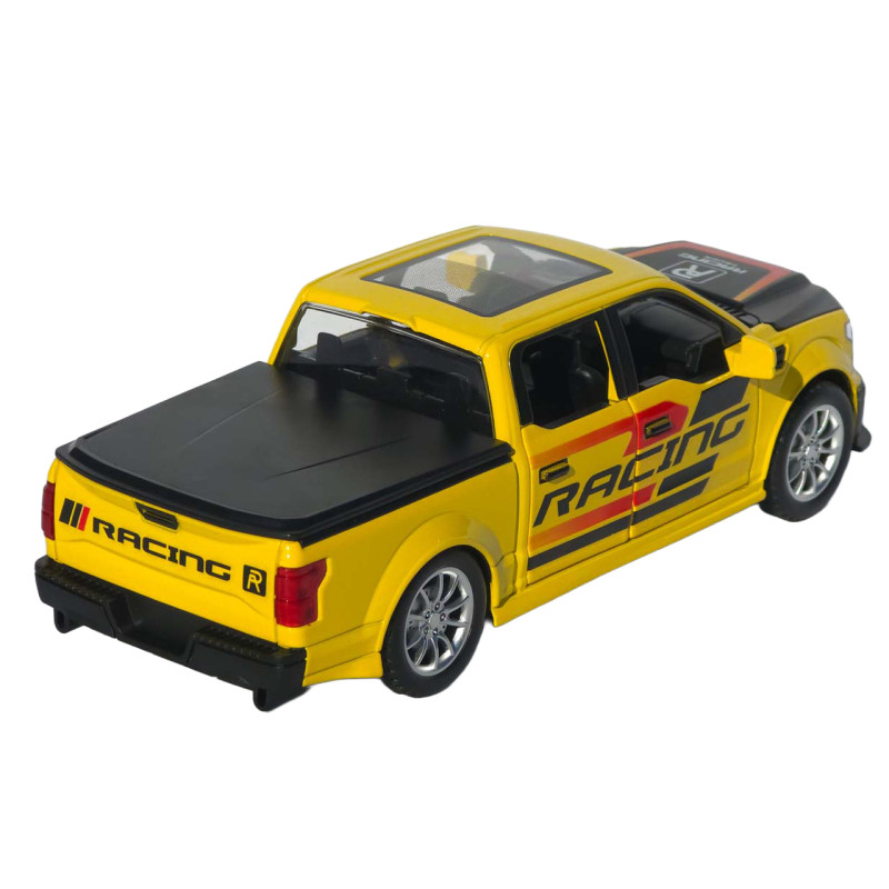 Машинка метал Ford F-150 Raptor жовта 1:22 світло звук інерція відч двері капот багажник (TX33912)