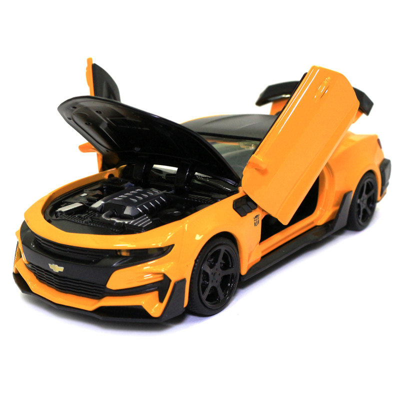 Машинка металева Chevrolet Camaro «AutoExpert» Шевроле Камаро, жовта, звук, світло 15*5*7 см (LF-34698)