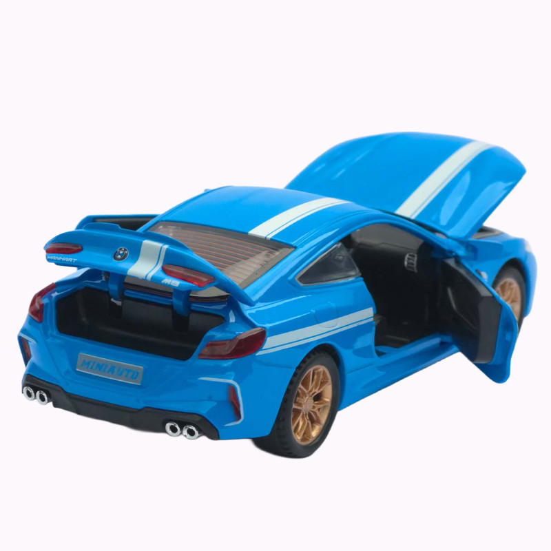 Машинка метал BMW M8 Competition АвтоЕксперт блакитна 1:32 звук світло інерція 15*6,5*4 см (LF-93732)