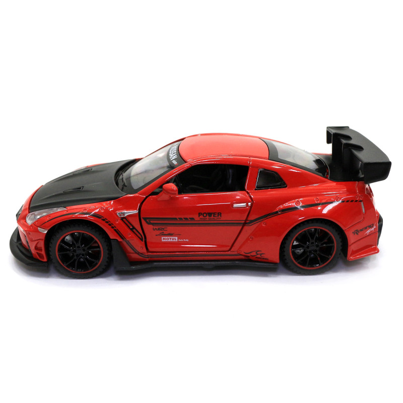 Іграшкова машинка металева Nissan GT-R «АвтоЕксперт» Ніссан ГТ-Р червоний звук світло 15*4*7 см (700701)