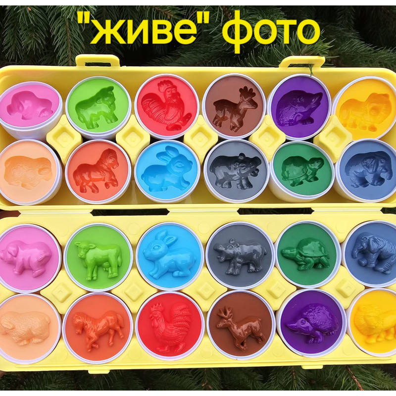Гра 3D сортер «Fun Game» Звірята, яєчний лоток 12 шт (38882)