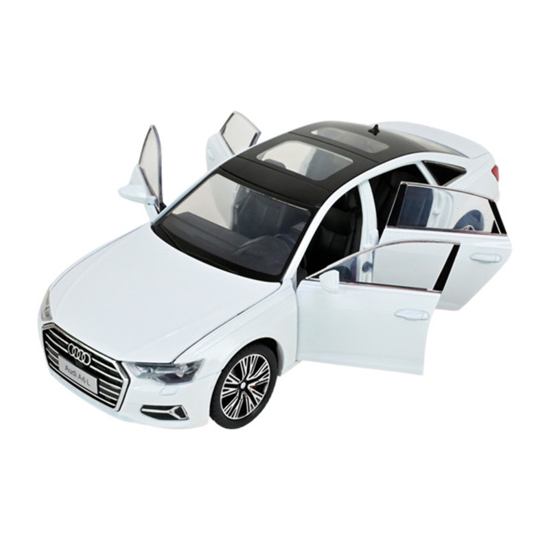 Машина метал Audi A6L Ауді біла 1:24 світло звук 20,5*8*7см (AP7754)