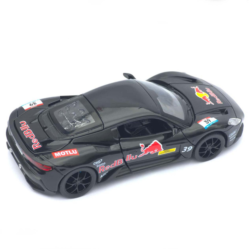 Машинка металл Maserati MC20 (Мазерати) черная 1:32 свет звук инерция открываются двери капот багажник 15×7×4 см (ТК-11874)