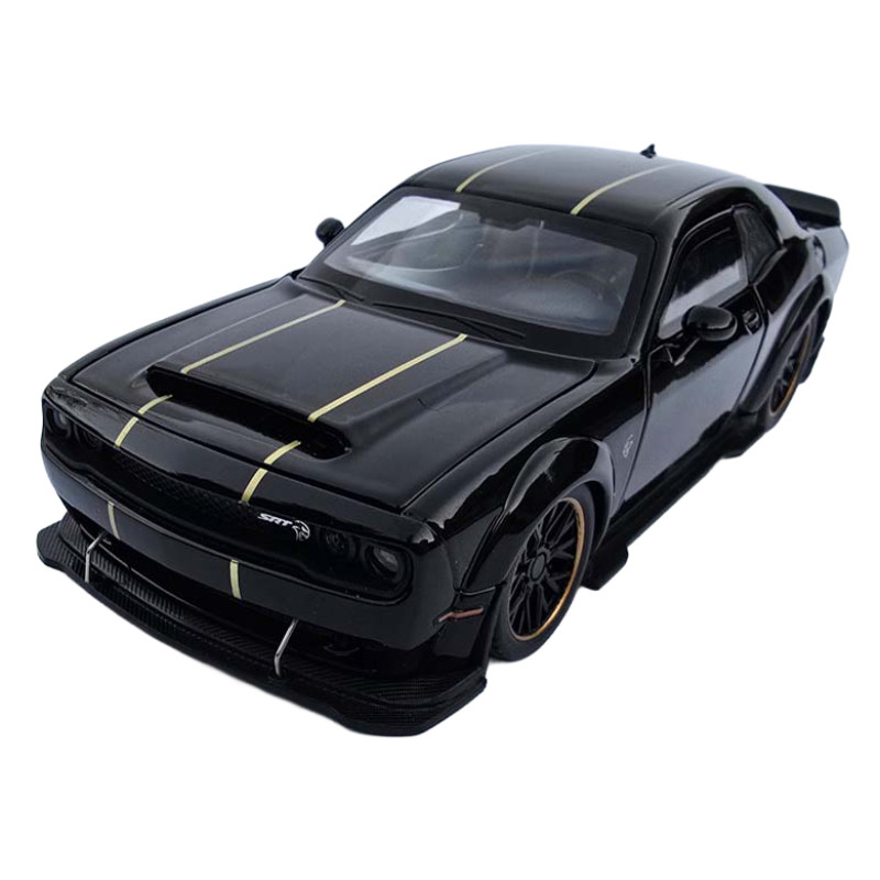 Машинка металева Dodge Challenger SRT Hellcat Додж 1:32 чорний світло звук 16*7*4,5см (23622)