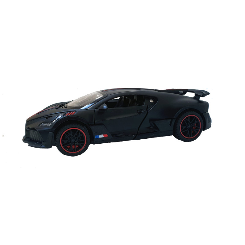 Іграшкова машинка металева Bugatti Divo, Бугатті, чорна, звук, світло, інерція, відкр двері, Автоексперт, 1:32,15*7*5см (32510)