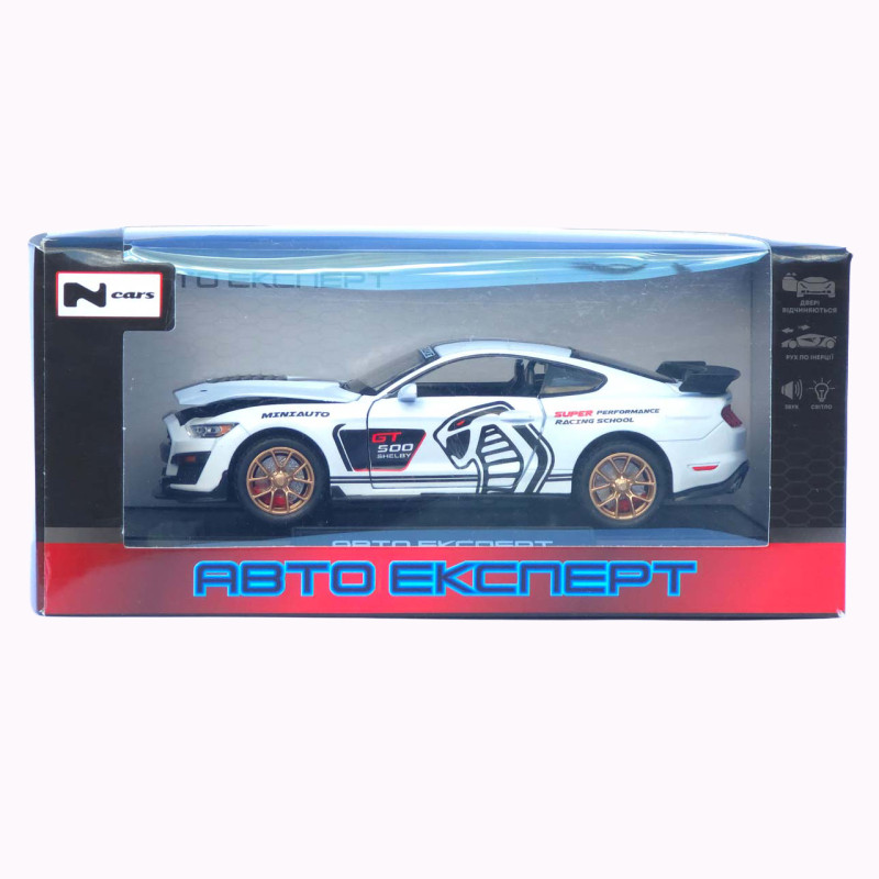 Машинка металева Ford Mustang Shelby GT500 "AutoExpert" Форд Мустанг шелбі GT500 білий 16*6*6 см (LF - 03608)