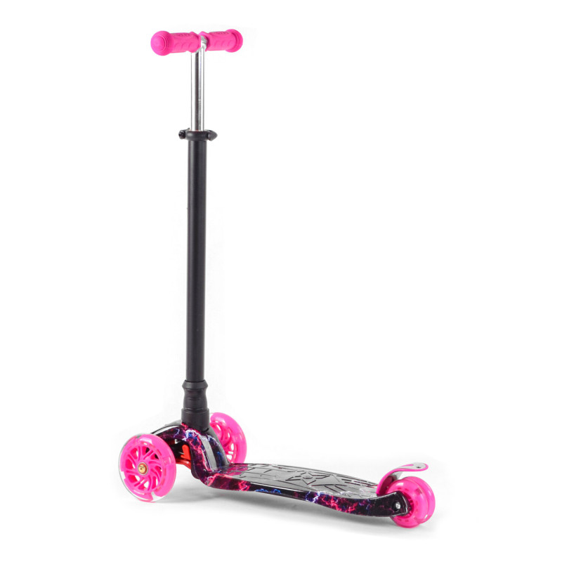 Самокат MAXI "Best Scooter" пластмасовий, 4 колеса PU, світло, трубка керма алюмінієва, d=12см, в кор. (779-2019)