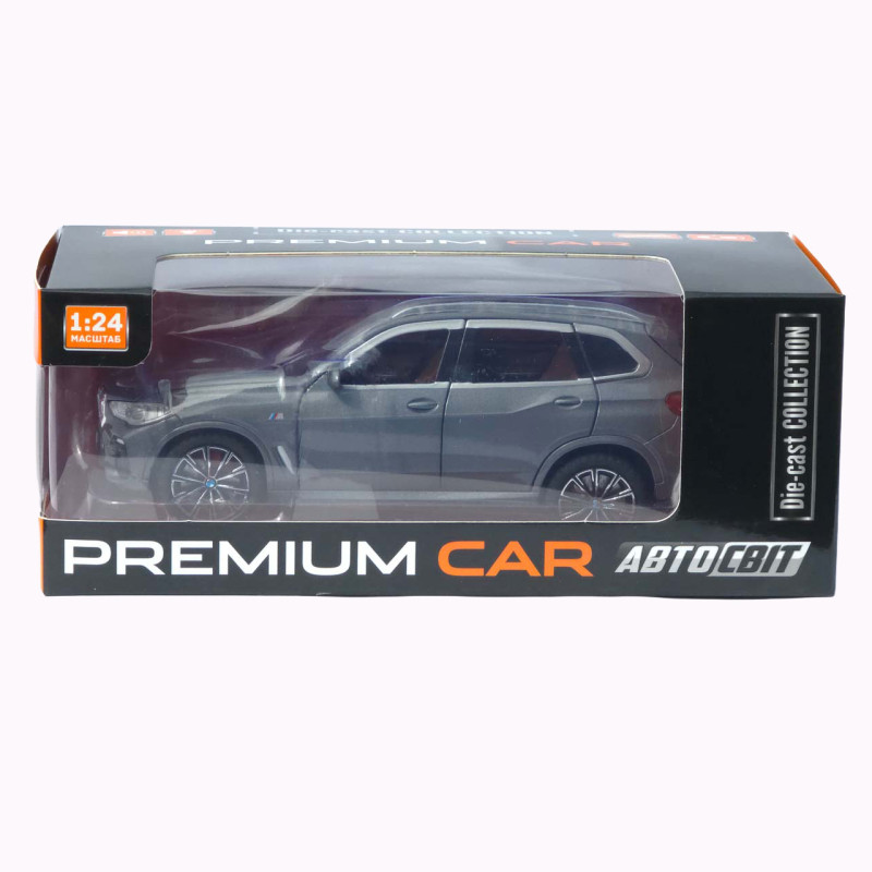 Машинка метал BMW X5 M Sport АвтоСвіт срібляста 1:24 звук світло інерція 20,5*9,5*7,5 см (AP-2012)