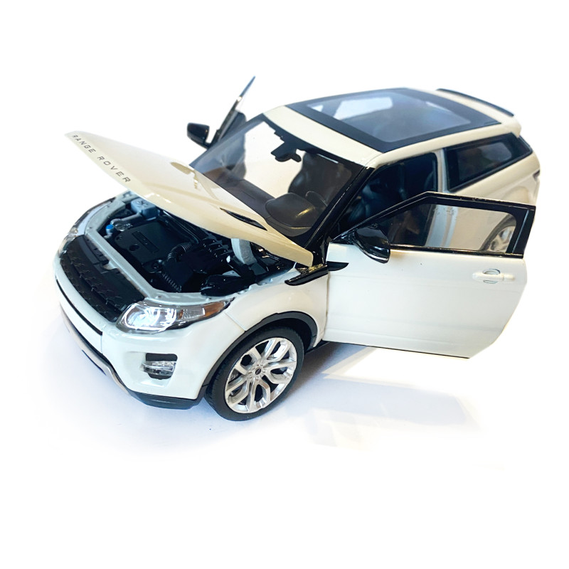 Іграшкова машинка металева WELLY 1:24 RANGE ROVER EVOQUE, рендж ровер, відкр.двері, капот,білий, 17.5*7.5*6.5 см, (24021W)
